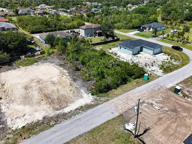 Aerial view with a residential view