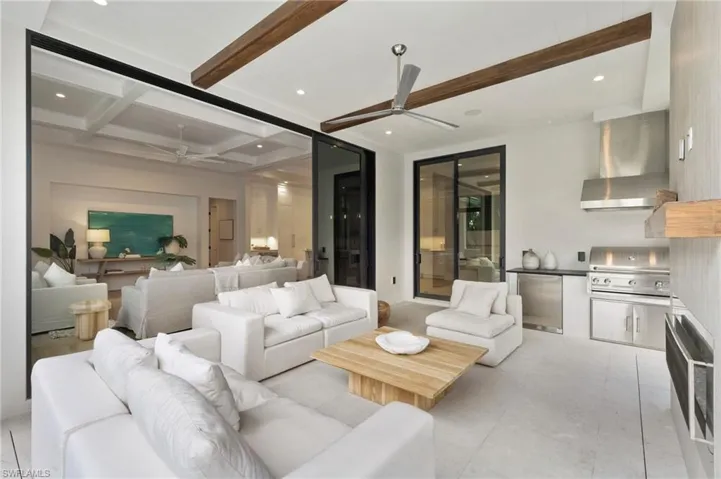 Outdoor Living is positioned to engage with Dining and Living Rooms as One Space