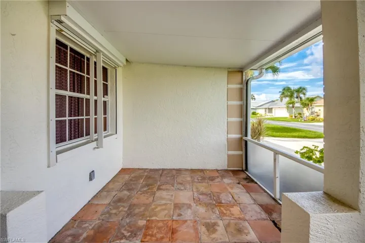 Screened front entry