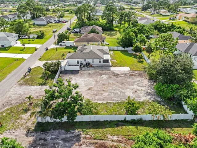 Aerial view of residential area