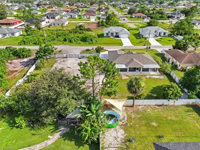 Aerial view of residential area