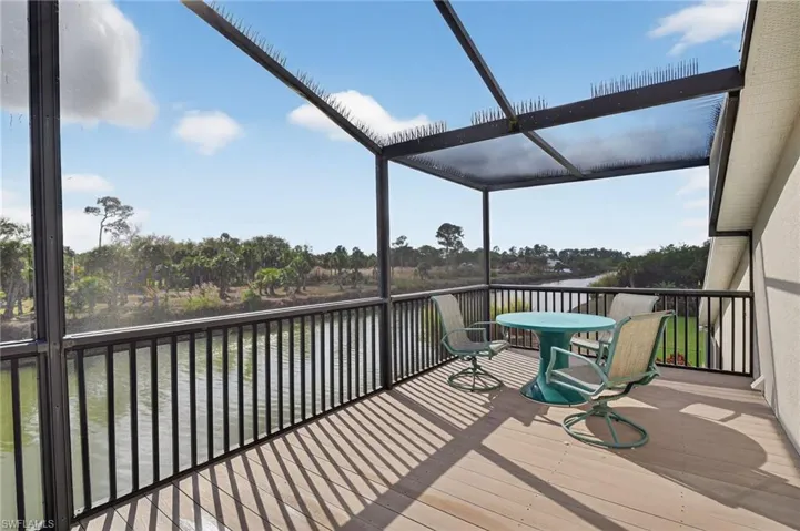 Wooden terrace with a sunroom outside the loft