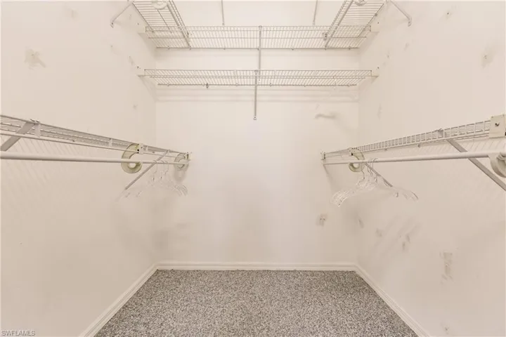 Spacious closet featuring carpet