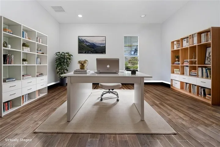 VIRTUALLY STAGED FLEX ROOM AS AN OFFICE