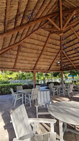 GIGANTIC TIKI HUT BY THE POOL