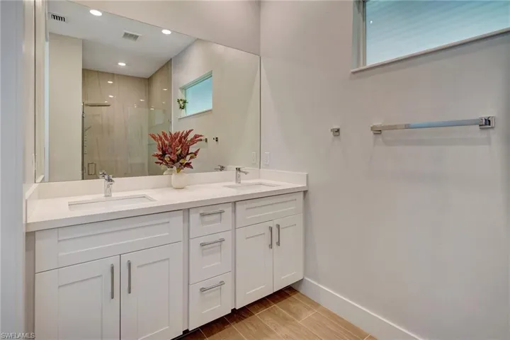Modern dual sinks.