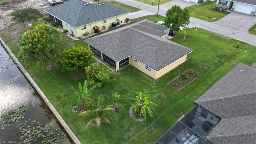 Aerial view of residential area
