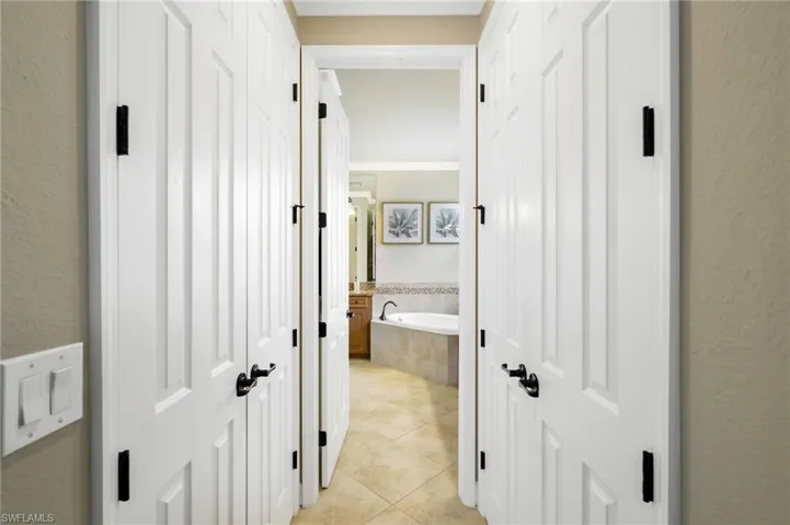 His and Hers Closets in Primary