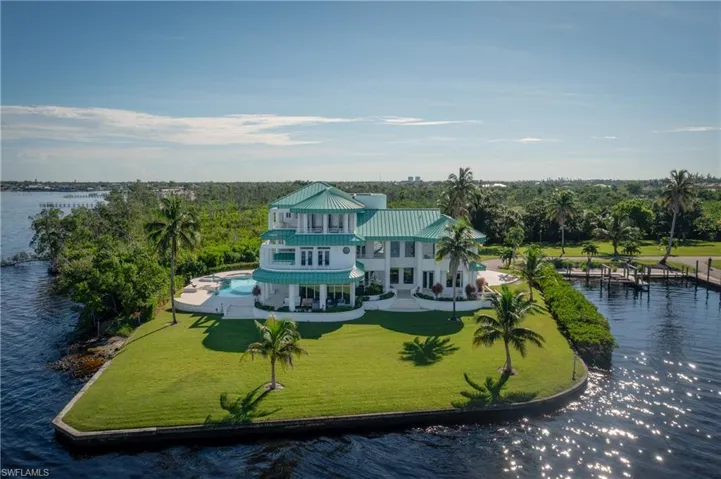 Drone / aerial view of a nearby body of water