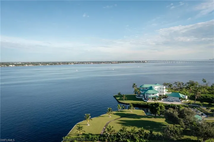 Bird's eye view of a large body of water
