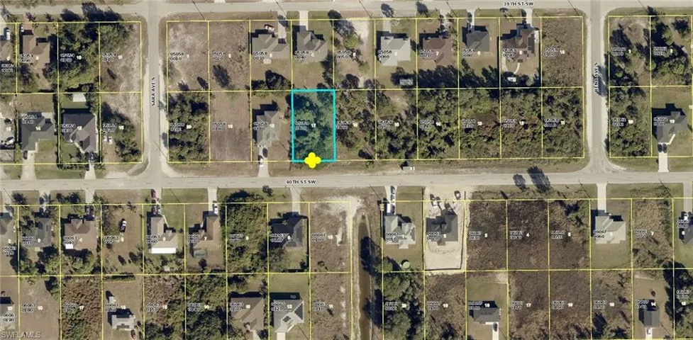 Aerial Property Map. Illustrating the property's location within a residential grid