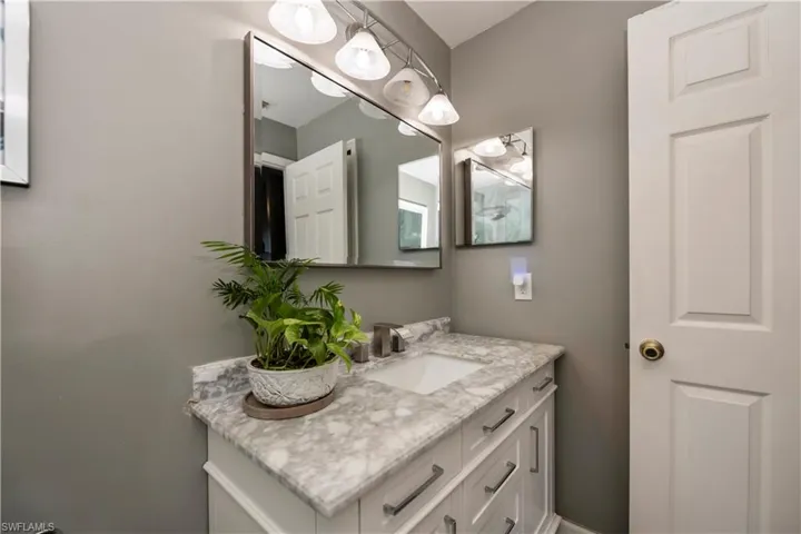 Bathroom featuring vanity