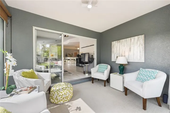View of carpeted living room