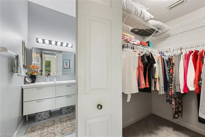 View of spacious closet