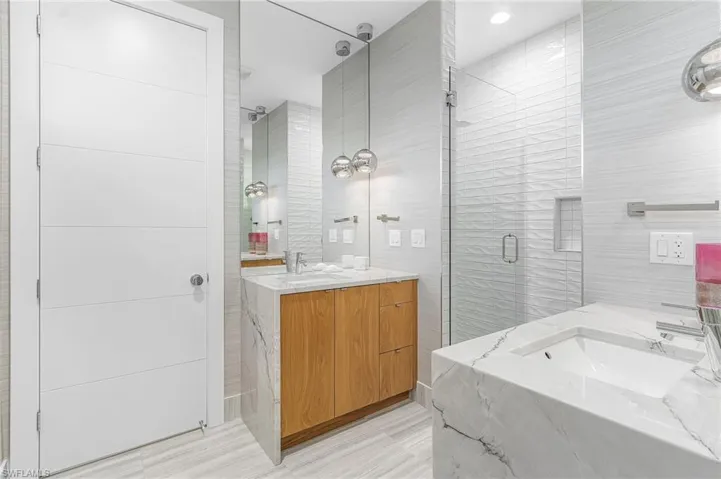 2nd floor "primary" bath with dual sinks and walk-in shower
