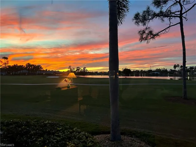 Sunset overlooking to the Clubhouse and Driving range.