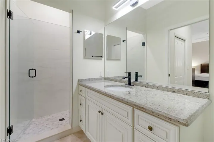 New shower with beautiful glass door