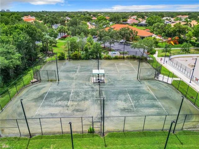 View of tennis court
