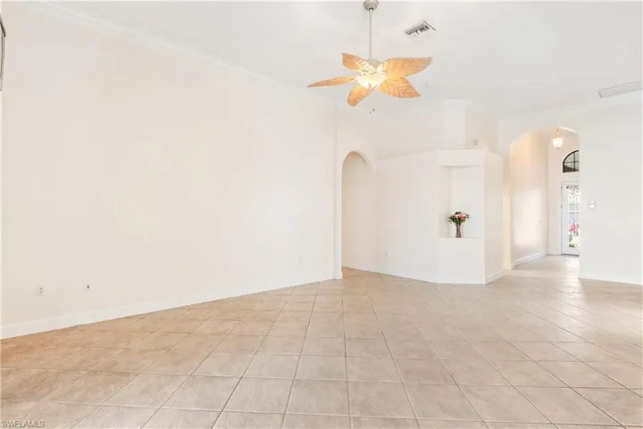 Living room facing front door.