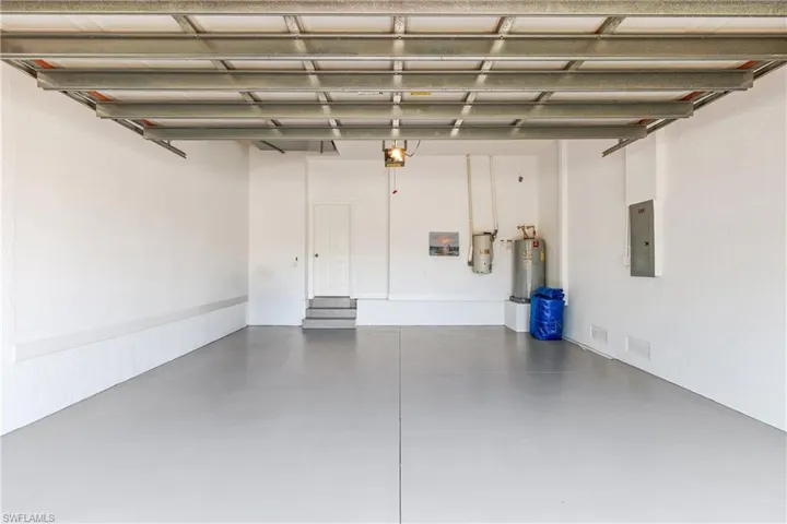 freshly painted garage.