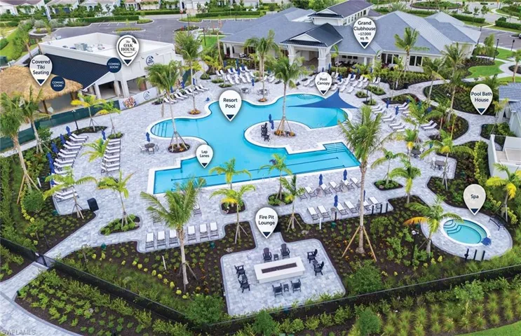 Drone / aerial view of a pool area