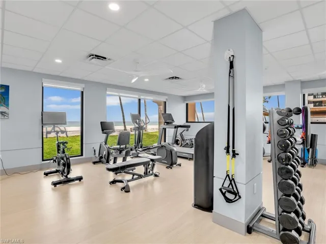 Gym with Gulf Views