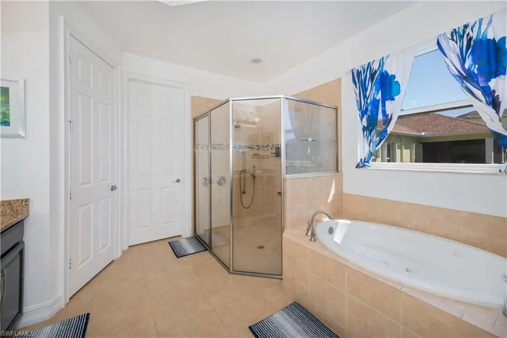 Primary Bath with separate shower and tub