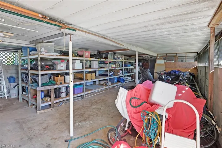 Extra on-site storage is spacious and can store your bikes, too!