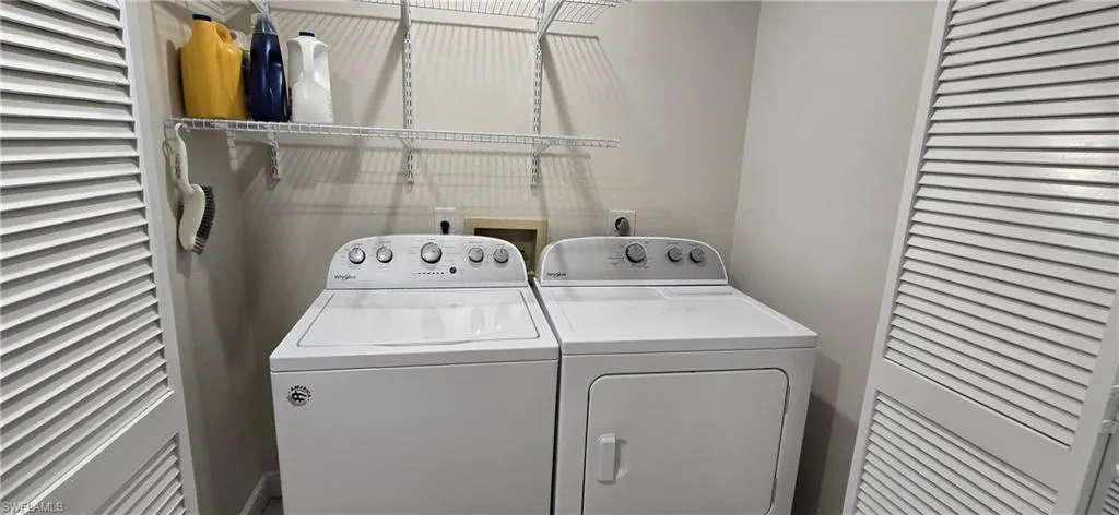 Laundry Area with Full Size Washer and Dryer