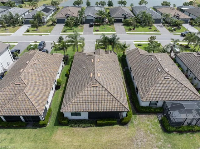 Bird's eye view with a residential view