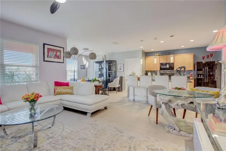 Living Room Looking Towards Kitchen And Dining Room, Open Floorplan