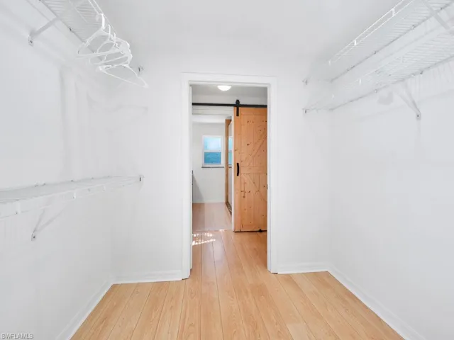 Spacious master bedroom closet