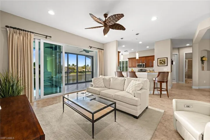 Living room with beautiful view of the lake