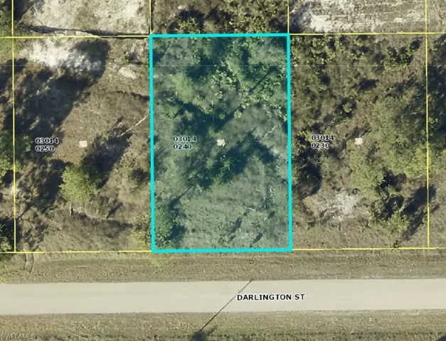 Aerial map of property and surrounding area