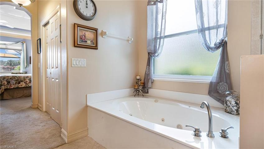 Jetted tub in the master bath