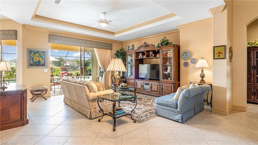 Tray ceilings in the great room