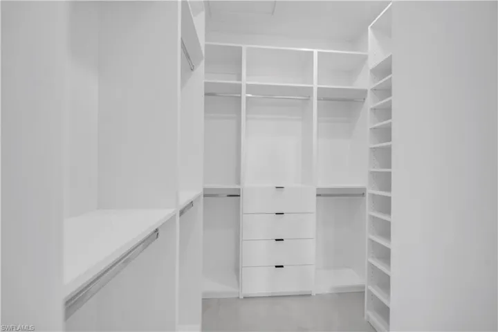 View of walk in closet