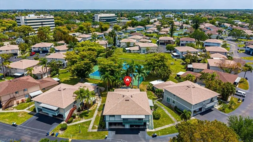 Aerial View of unit with tennis in rear