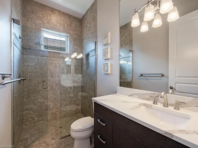 Guest bathroom with walk-in shower