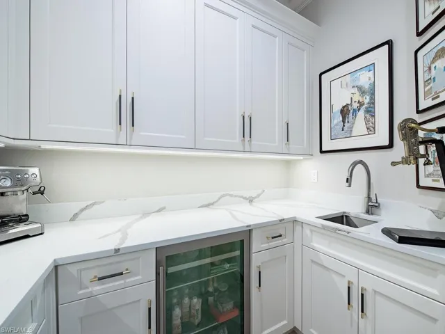 Butler's Pantry with under counter beverage refrigerator
