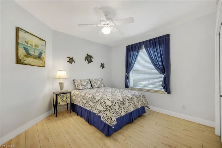 Guest bedroom tucked behind the great room.