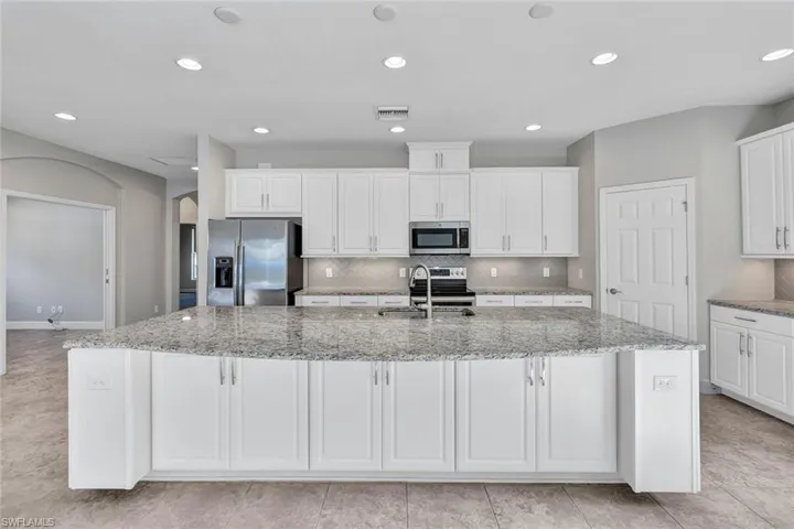 Breakfast bar with lots of extra storage below.
