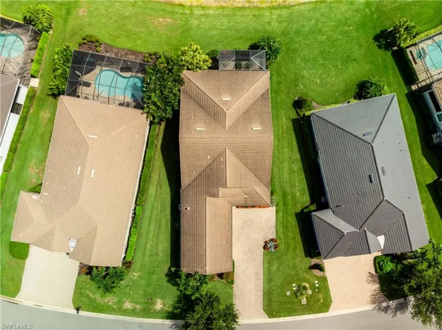 Birds eye view of property