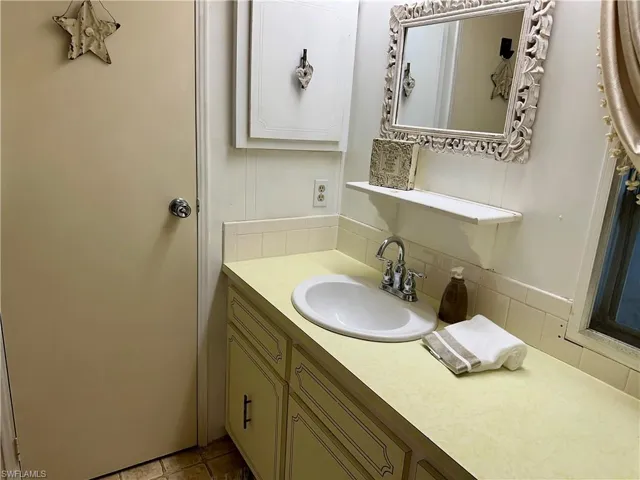 Master Bathroom sink and vanity.