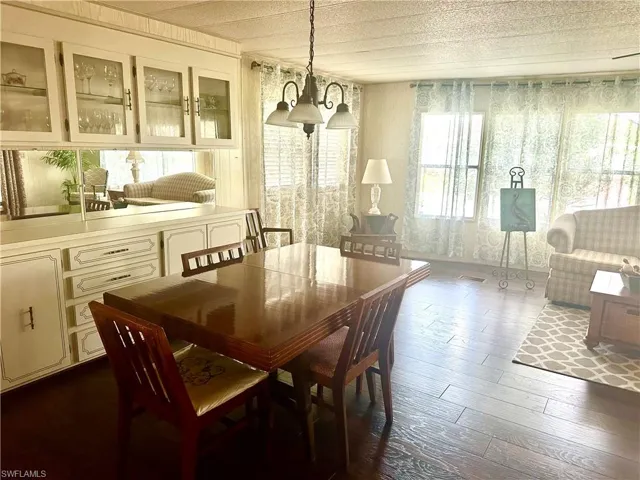 Dining Room with built-in cabinets