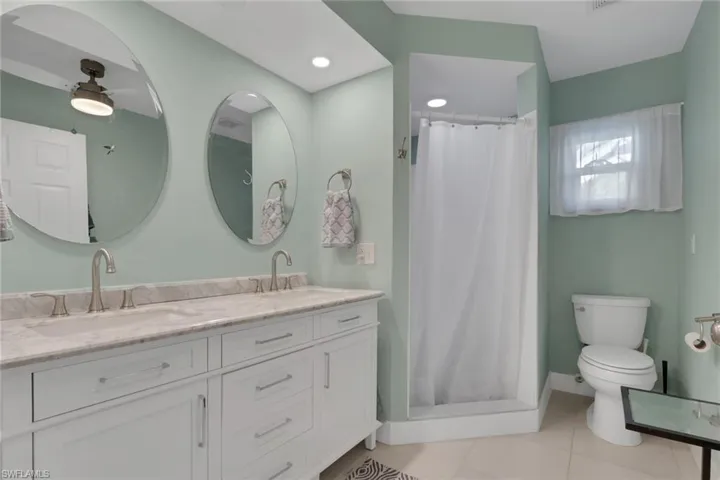 Master bath with double sinks