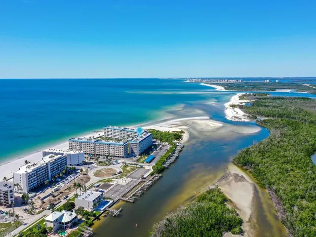 Aerial view of a large body of water