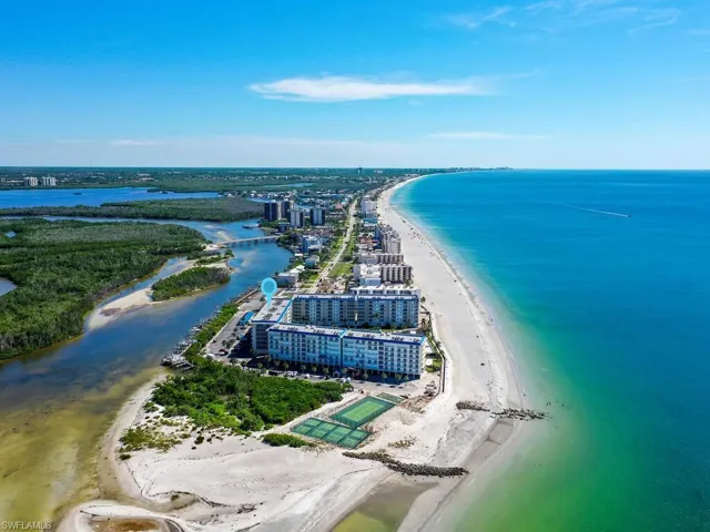 Bird's eye view of expansive beach