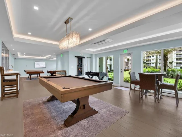 Game room featuring pool table and recessed lighting