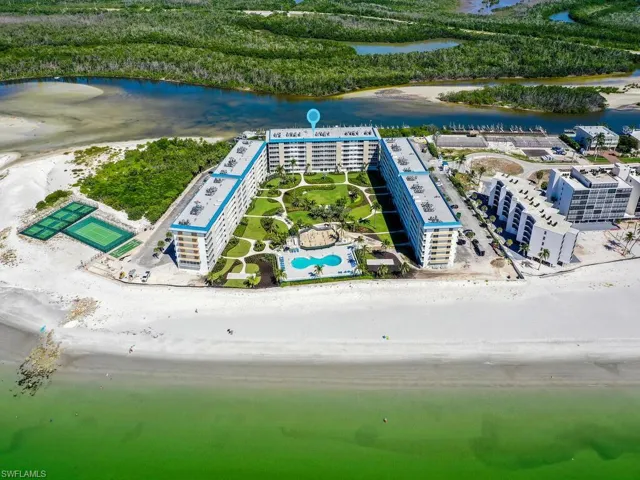 Drone / aerial view of expansive coastline